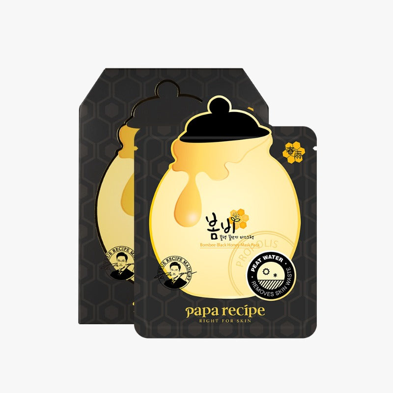 papa recipe Bombee Black Honey Mask Pack Set 25g x 10 pcs