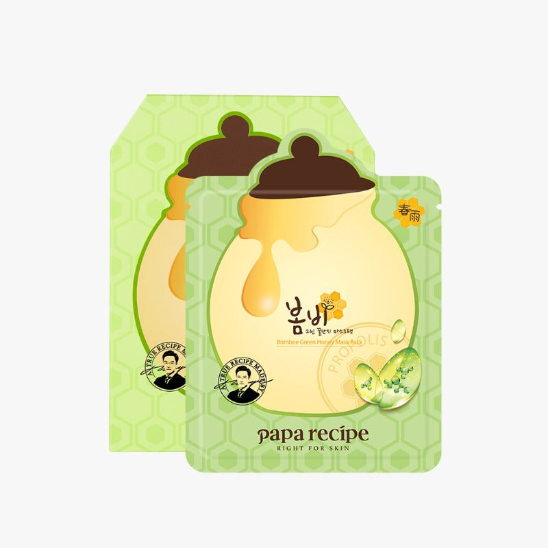 papa recipe Bombee Green Honey Mask Pack Set 25g x 10 pcs