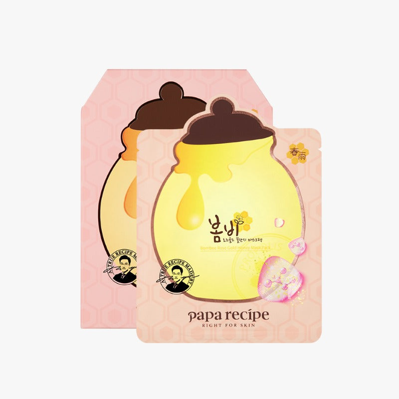 papa recipe Bombee Rose Gold Honey Mask Pack Set 25g x 10 pcs