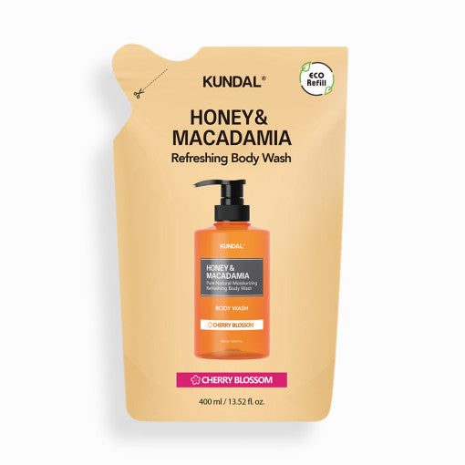 KUNDAL HONEY & MACADAMIA Refreshing Body Wash (Refill) 400ml #CHERRY BLOSSOM