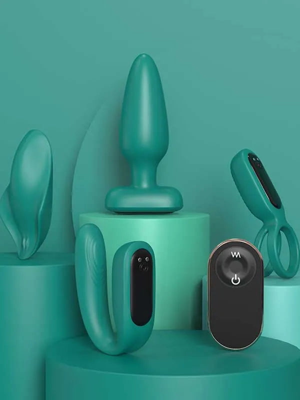 Vibrating Remote Control Rechargeable Sex Set for Couples