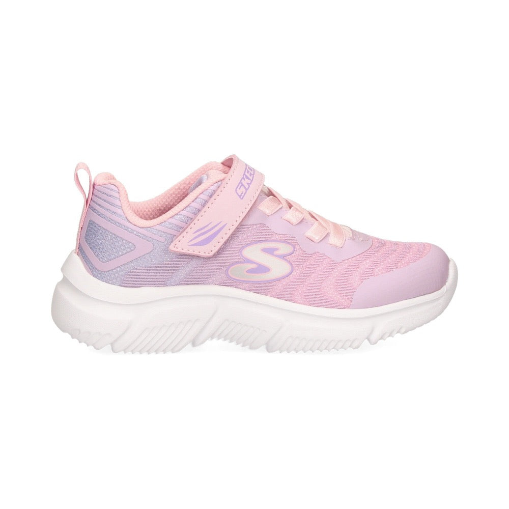 Skechers Little Girls GO RUN 650 - Fierce Flash Velcro Pink / Lavender