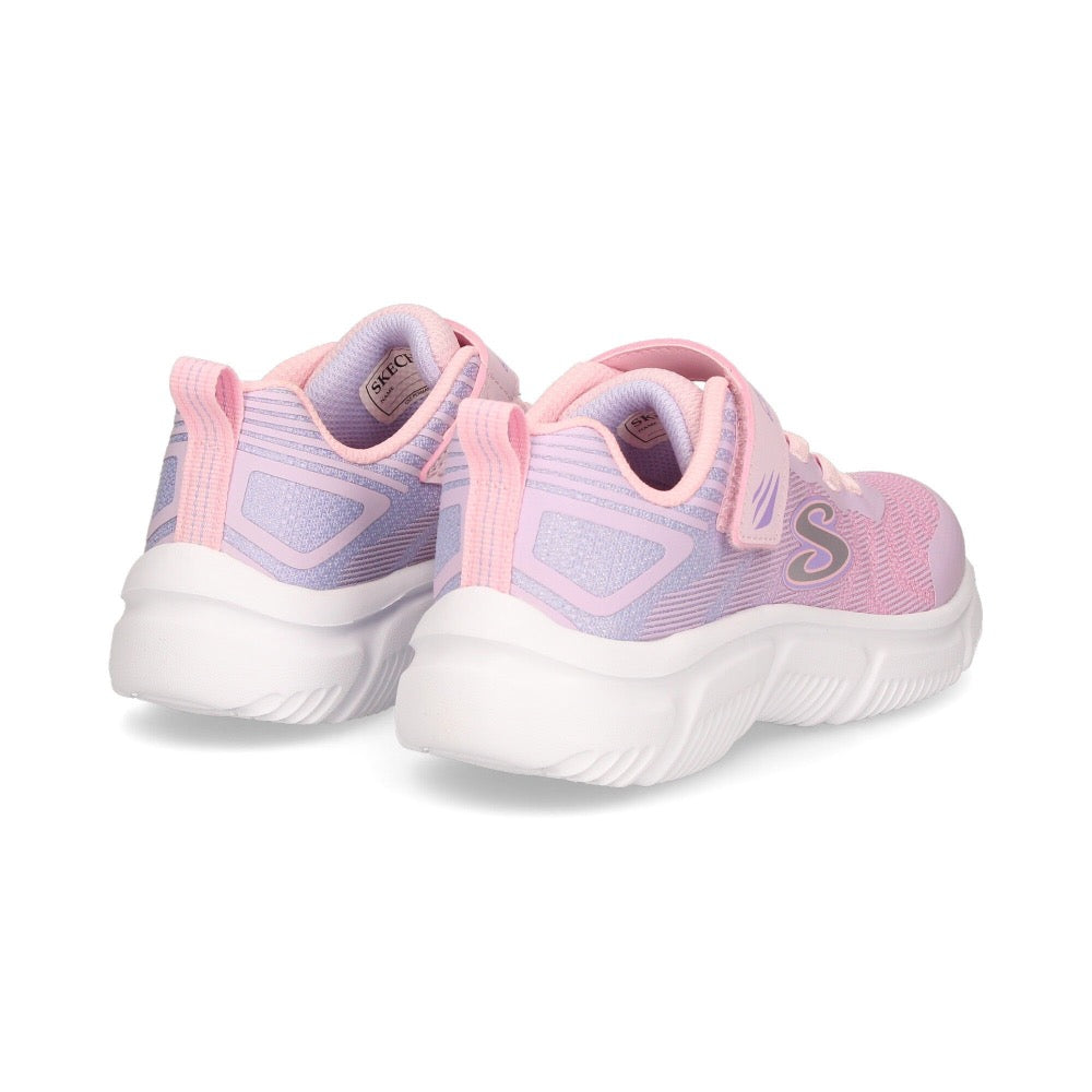 Skechers Little Girls GO RUN 650 - Fierce Flash Velcro Pink / Lavender