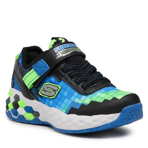 Skechers Little Boys Mega-Craft 2.0 Velcro Sneaker Blue / Lime / Black