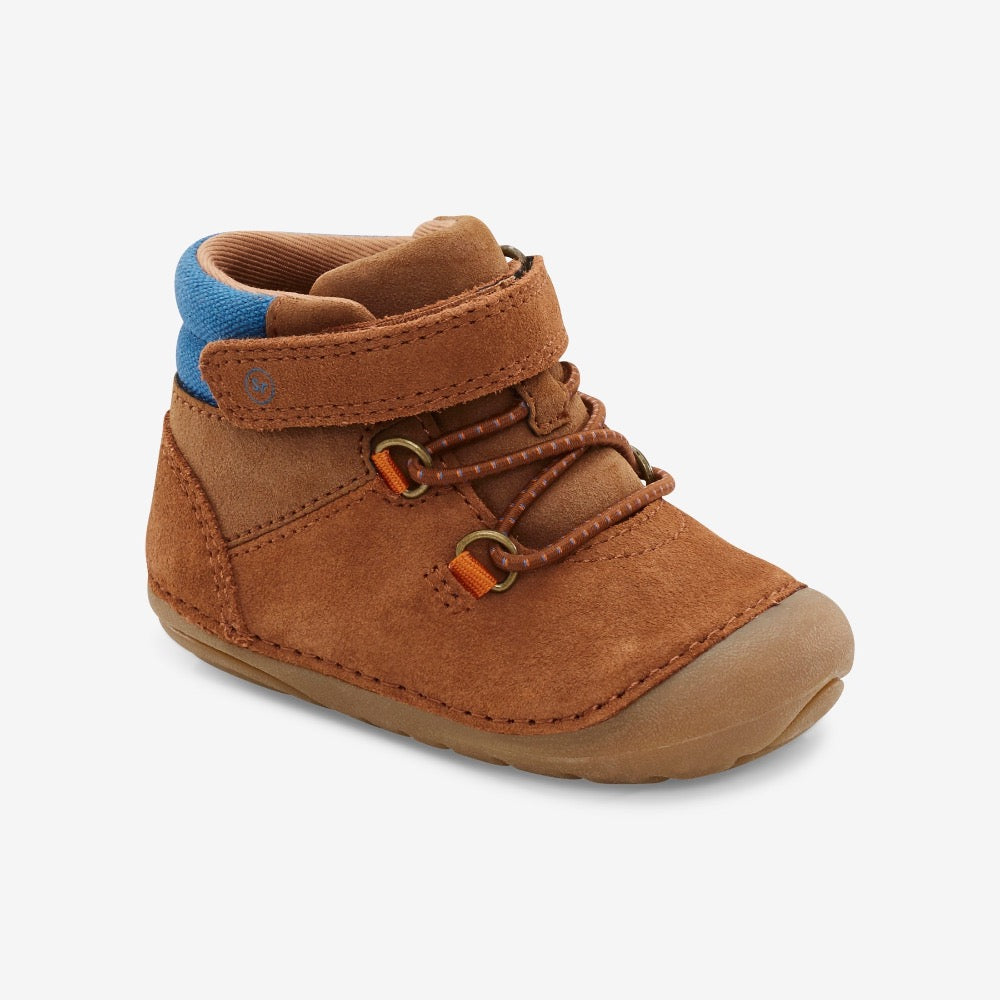 Stride Rite Infant Boys SM Russell Hiker Boot Velcro Brown