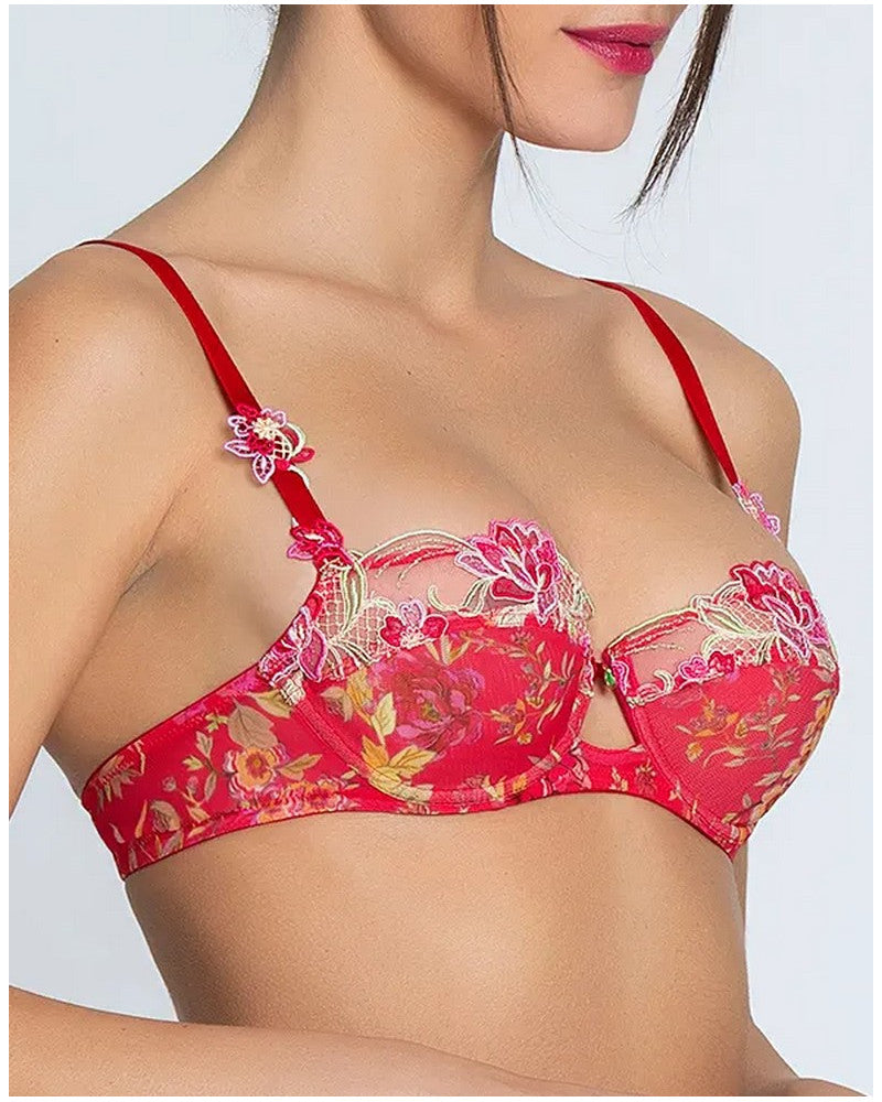 Balconette Bra Foret Rubis (Beautiful ruby red)