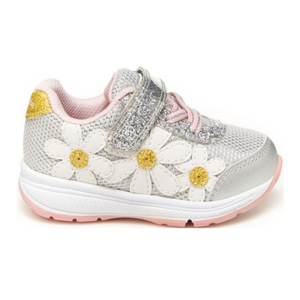 Stride Rite Toddler/Little Girls Lighted Glimmer Velcro Silver