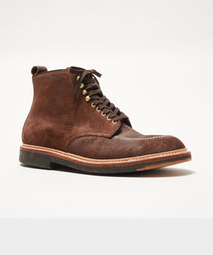 Todd Snyder x Alden Indy Boot in Tobacco Reverse Chamois Leather