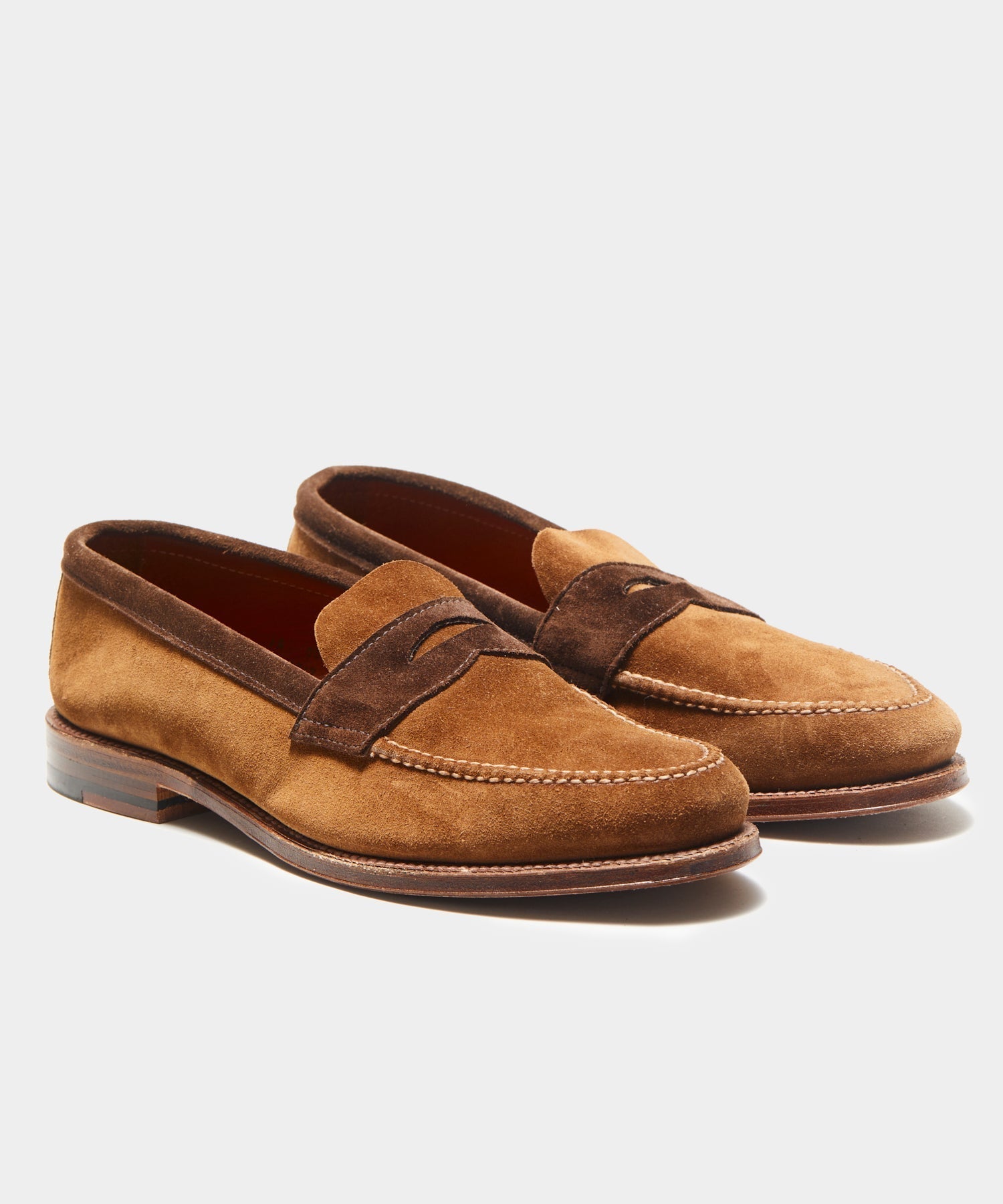 Todd Snyder x Alden Two-Tone Penny Loafer in Snuff