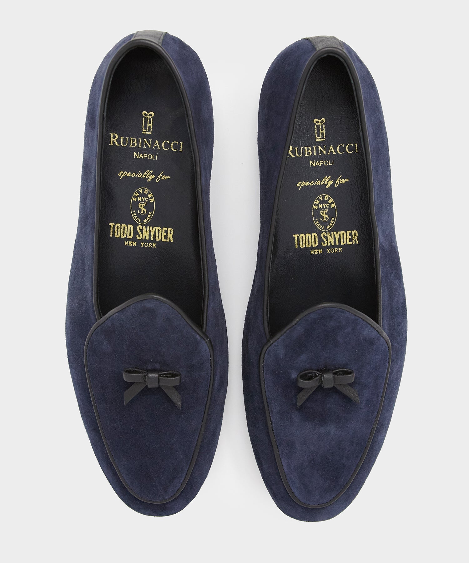 Todd Snyder x Rubinacci Belgian Suede Loafer in Navy