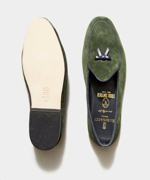 Todd Snyder x Rubinacci Marphy Suede Loafer in Racing Green