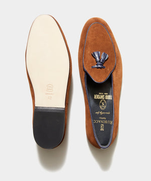 Todd Snyder x Rubinacci Marphy Suede Loafer in Tobacco