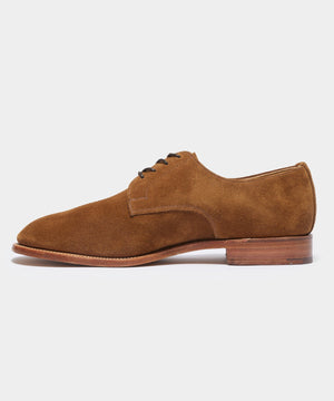 Todd Snyder x Sanders Archie Unconstructed Lace-up Derby in Tobacco Suede