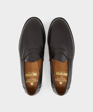 Todd Snyder x Sanders Clive Loafer in Dark Brown Calf