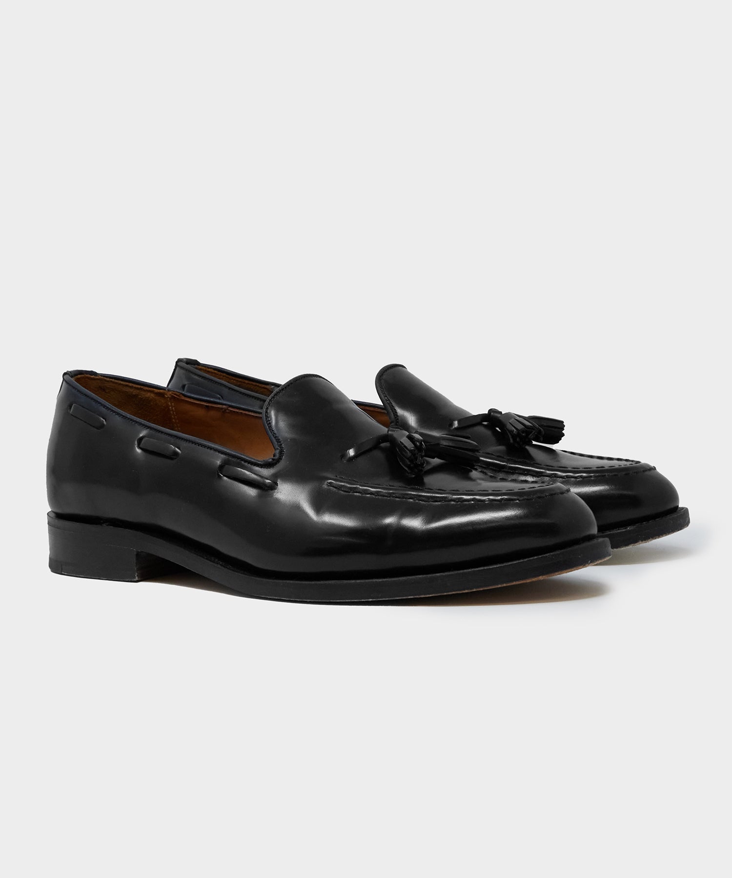 Todd Snyder x Sanders Tassel Loafer Black Leather