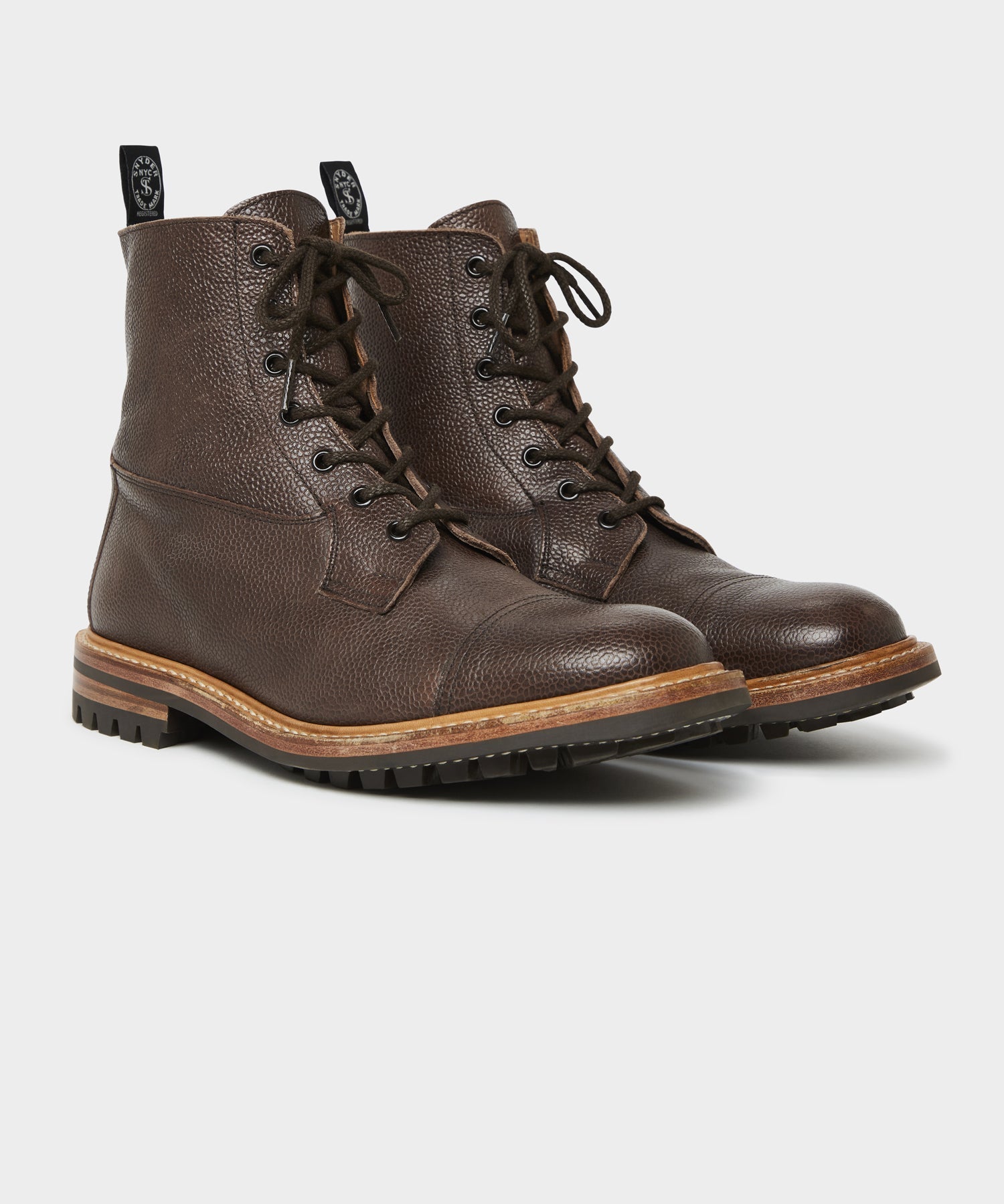 Todd Snyder x Tricker's Allan Toe Cap Super Boot in Brown