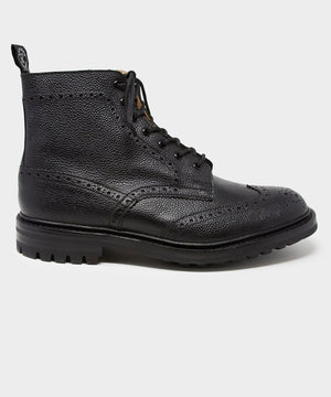 Todd Snyder x Tricker's Scotch Grain Leather Stow Boot In Black