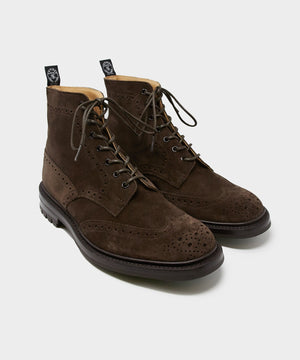 Todd Snyder x Tricker's Suede Stow Boot In Cafe