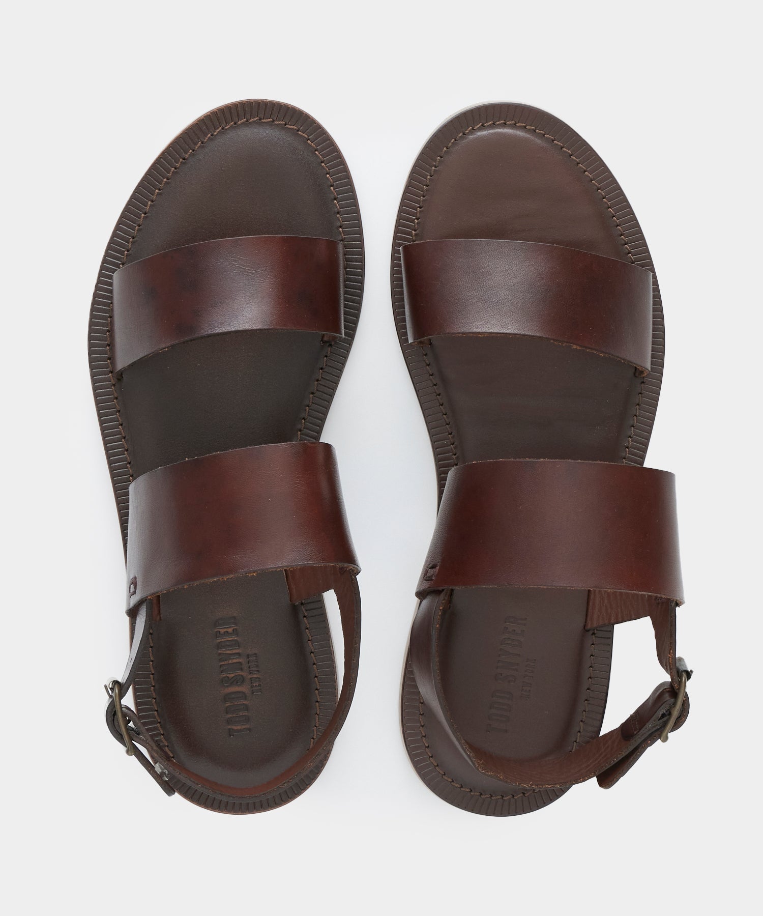 Tuscan Leather Double Strap Sandal in Brown