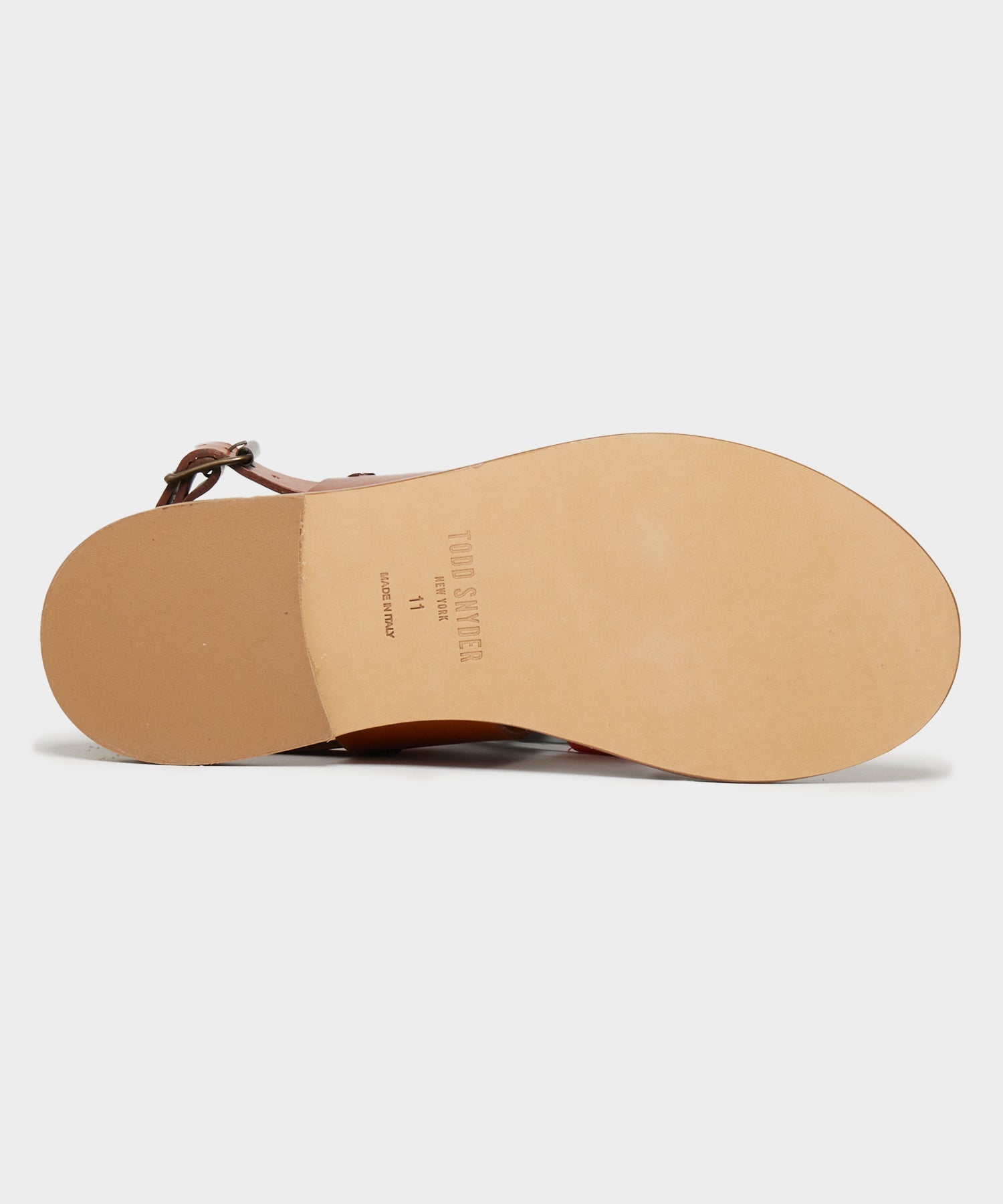 Tuscan Leather Double Strap Sandal in Warm Cognac