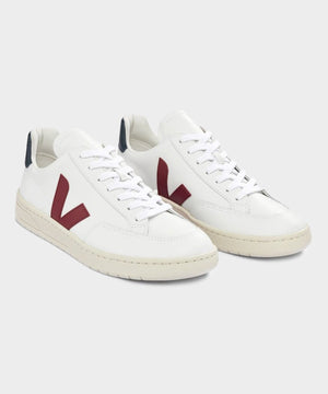 Veja V-12 Vegan Leather in Marsala Nautico