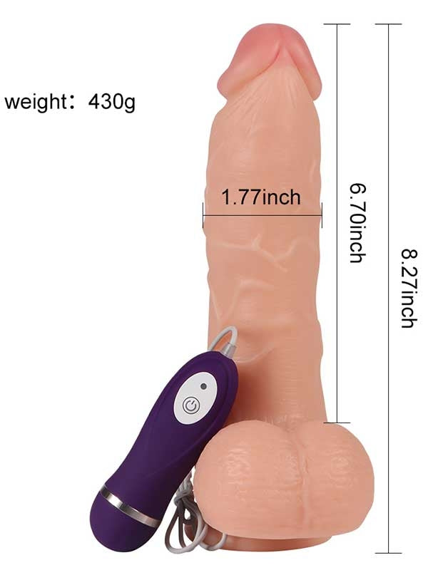 Man Vibrating Realistic Textured Vibrating Dildo 21 cm