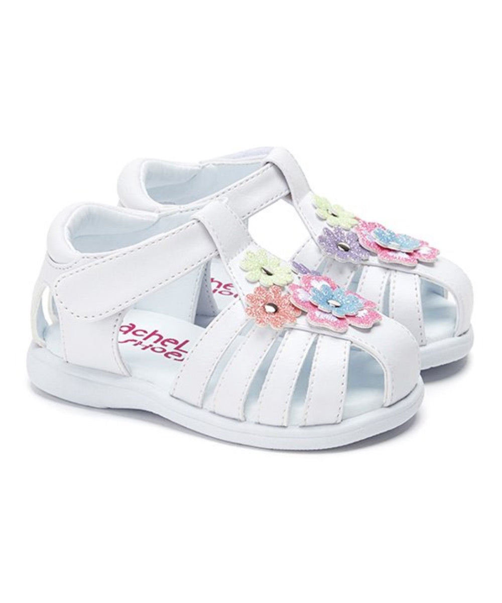 Valencia Imports (Rachel Shoes) Toddler Girls Mimi w/ Velcro Strap White / Multi