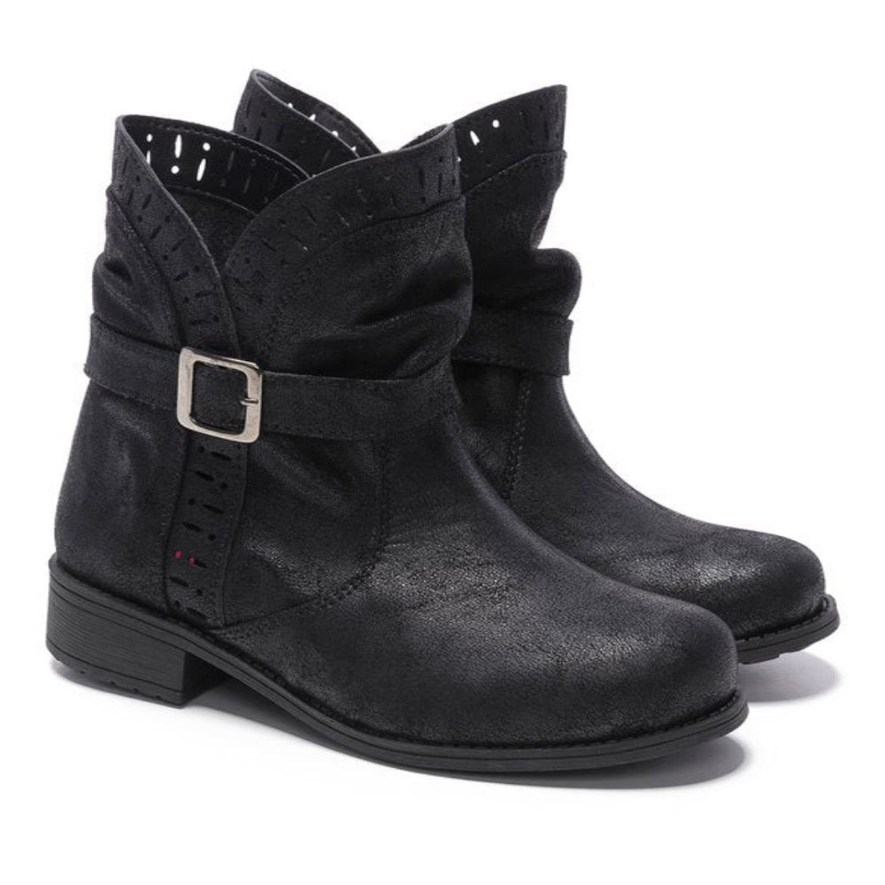 Valencia Imports (Rachel Shoes) Big Girls Freya Boot w/ Buckle Black